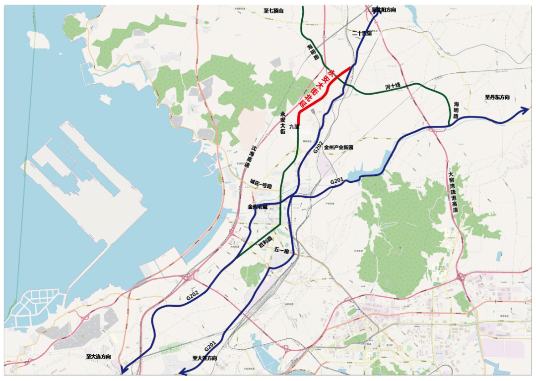 献礼国庆金普新区城区一号路永安大街金七公路今日通车