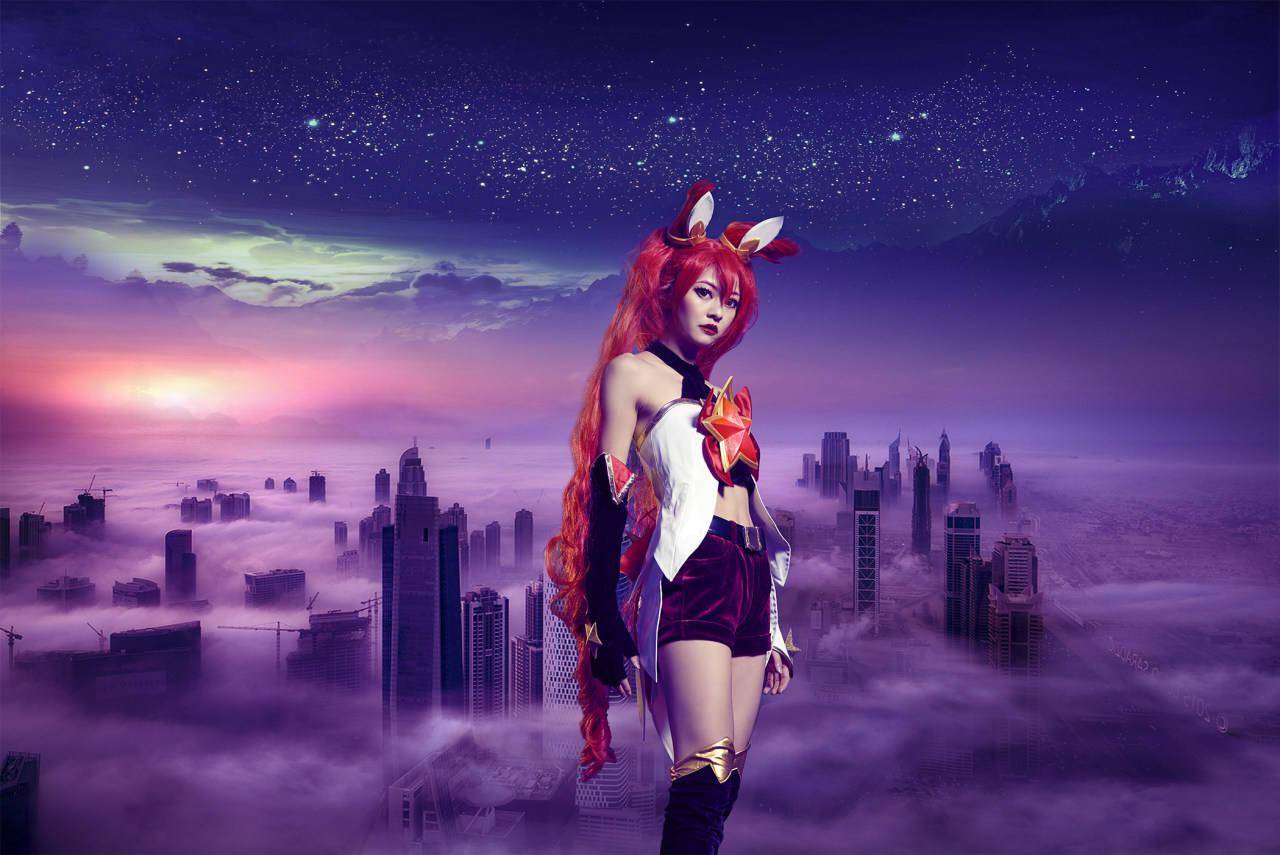 英雄联盟星之守护者金克斯cosplay