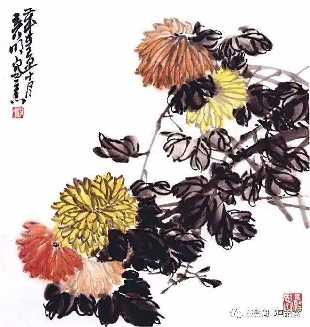 图文教程写意画菊五例