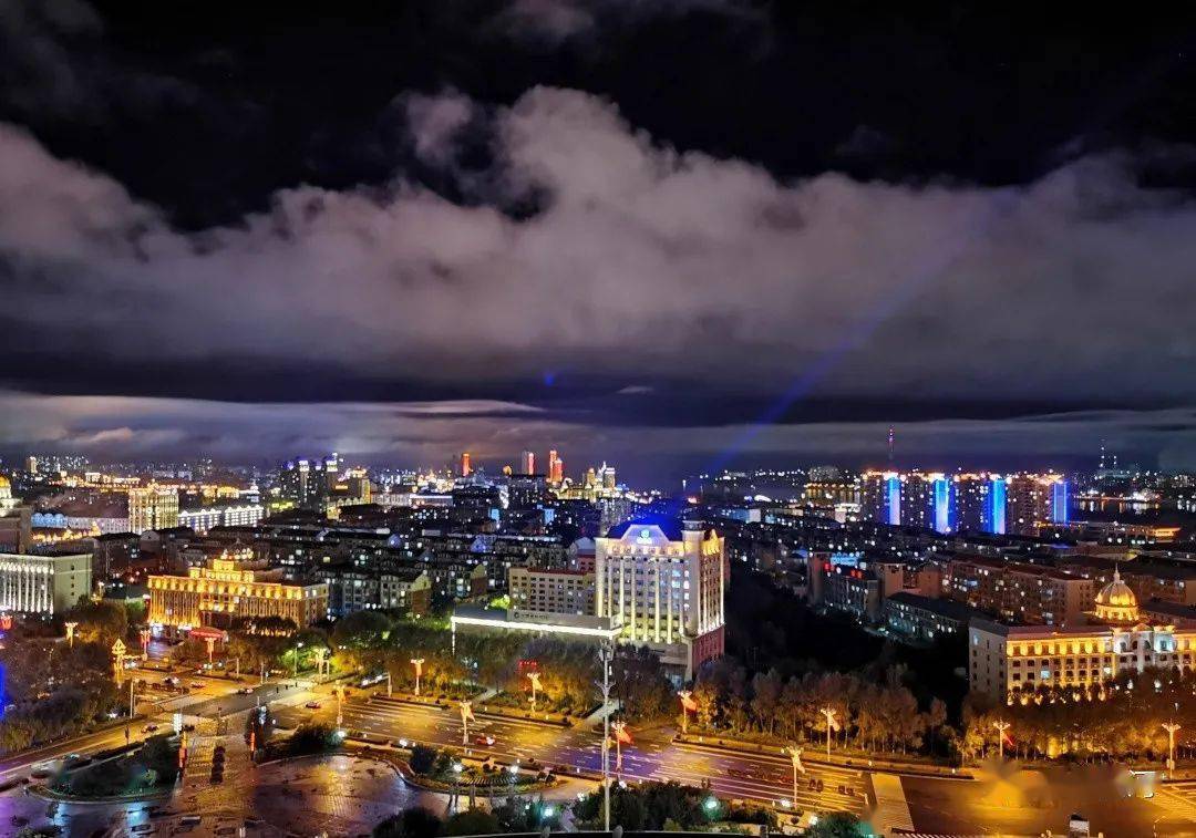 国庆看黑河丨璀璨黑河夜景不输任何大城市
