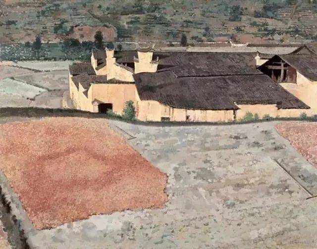 他的油画似中国画又透露着古典