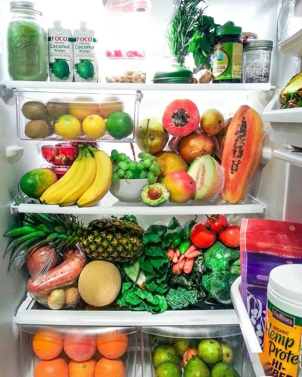 冰箱食物图片真实图片