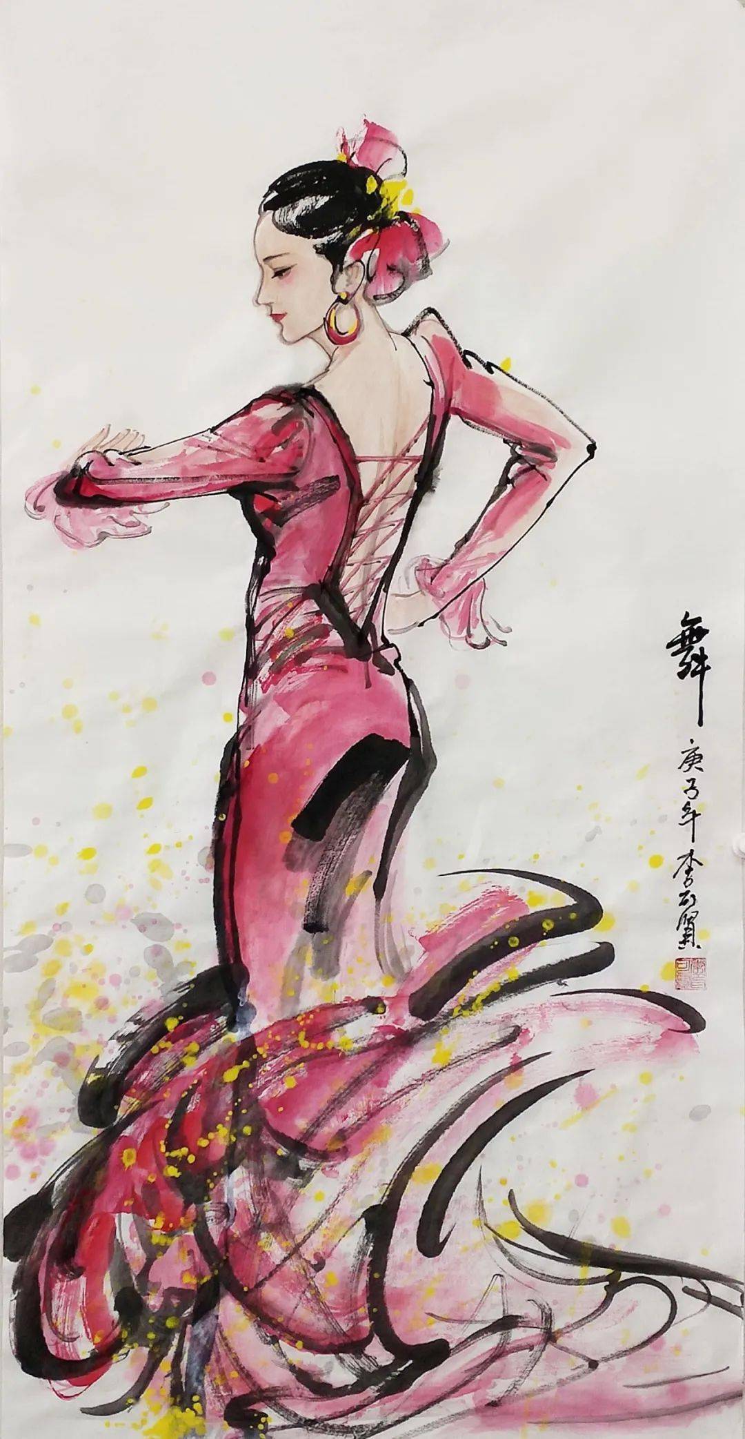 晓颦书画专访云想衣裳花想容李可贤国画人物印象总第90期