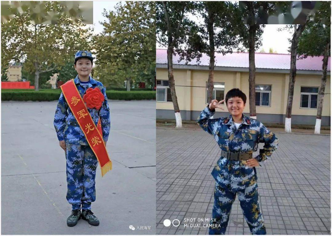 王家姑娘,今年參軍了,正式成為了一名海軍新兵.