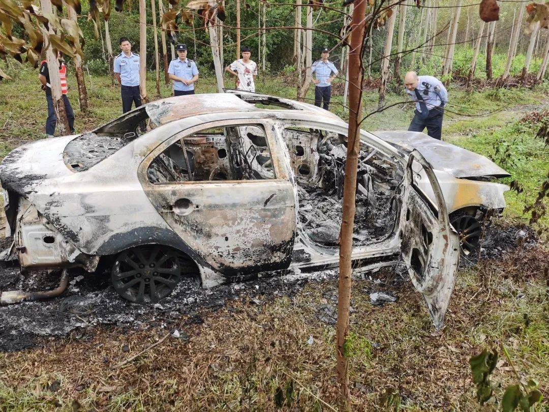 合浦男子撞死人逃逸烧车毁灭证据警方8小时破案