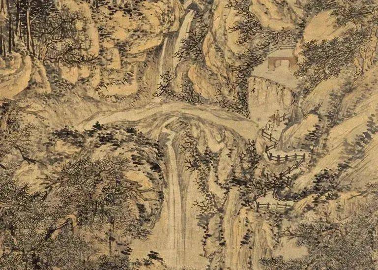 明 沈周《石梁飞瀑图》高清鉴赏