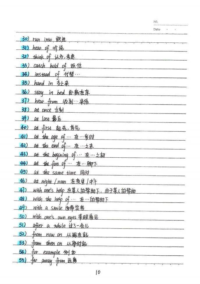 学霸手写英语笔记 | 词汇归纳整理_手机搜狐网