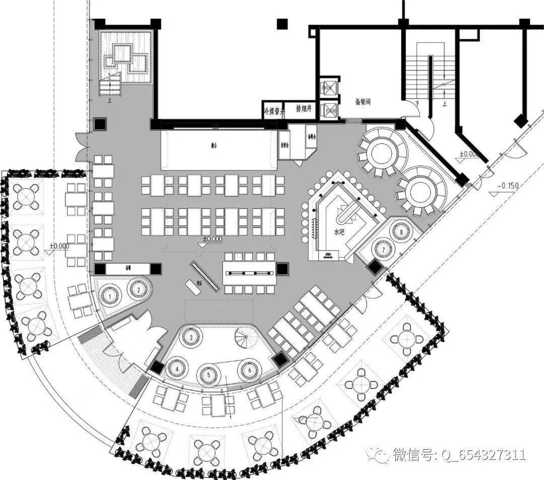 餐厅布局平面图 简易图片