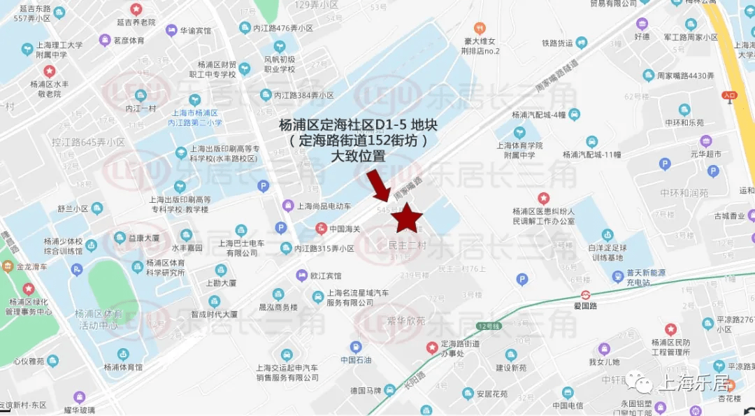 6969楊浦區定海社區d1-5 地塊(定海路街道152街坊),土地用途為