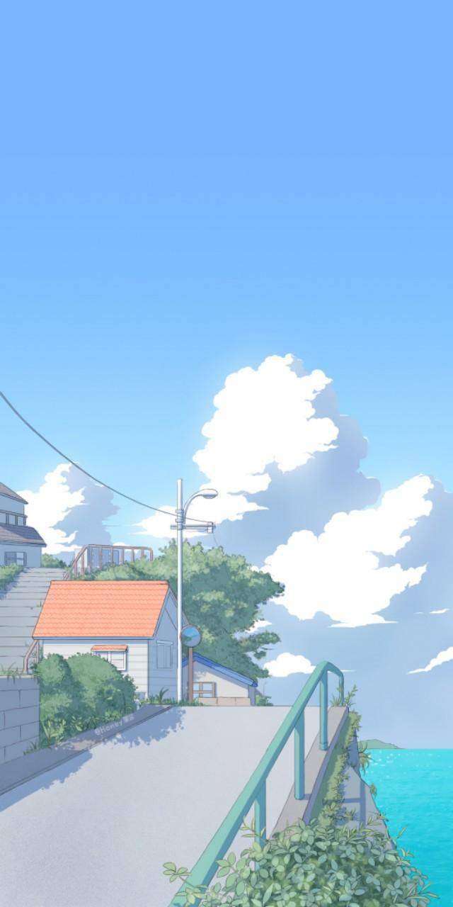 卡通背景壁纸纵有疾风起人生不言弃