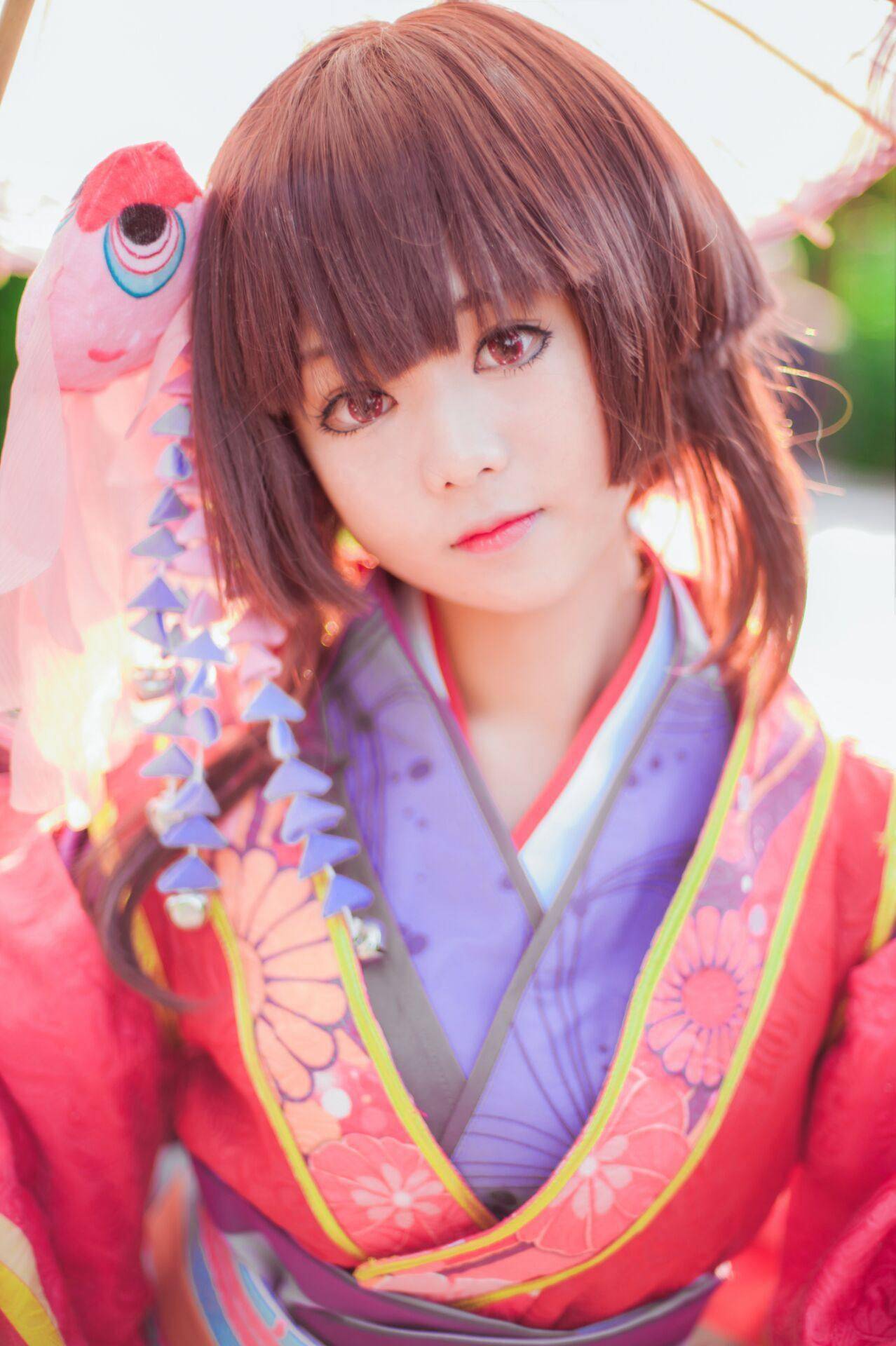 阴阳师神乐cosplay喜欢很少笑神乐