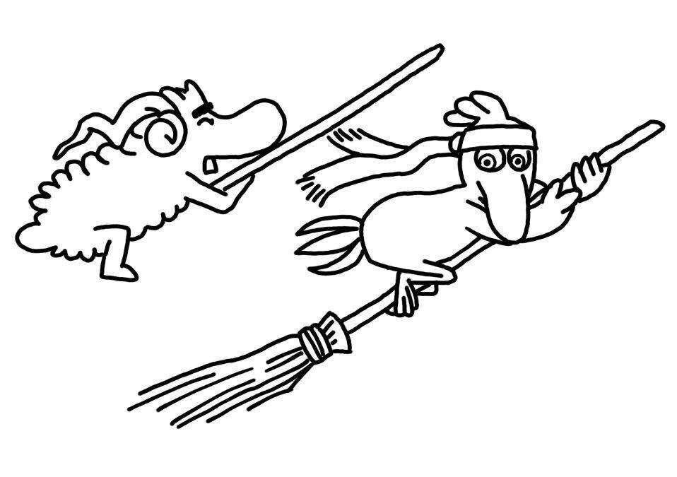 快来和小鸡们共度万圣节之夜吧卡梅拉系列简笔画