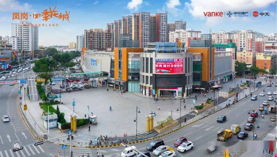 两个红绿灯可达世界五百强超市——沃尔玛,约800米凤岗人民医院,约4