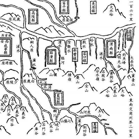 西南面不远处则有王维的辋川别业,再往前走