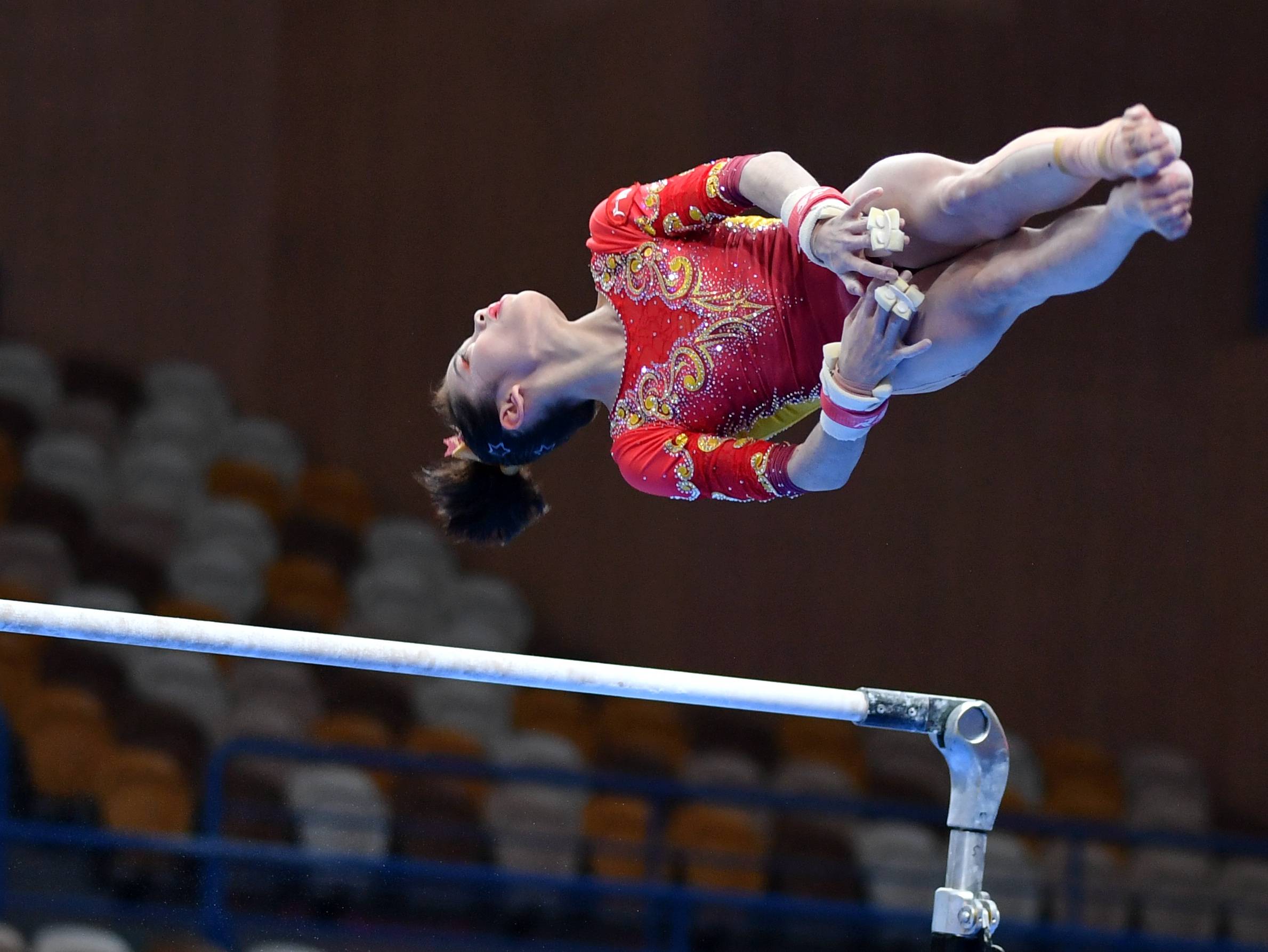 体操全国冠军赛女子高低杠决赛赛况