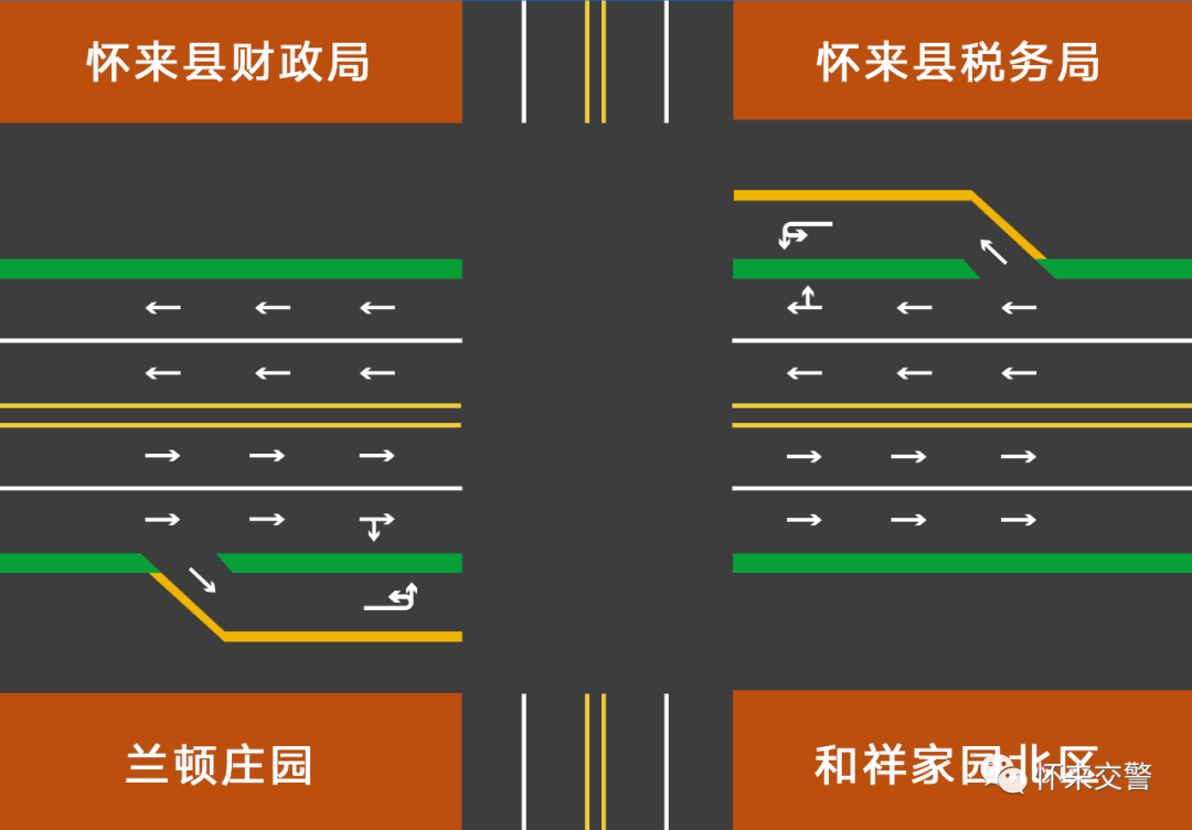 【关注】 府前东街与广场北路交口渠化变更行车指南