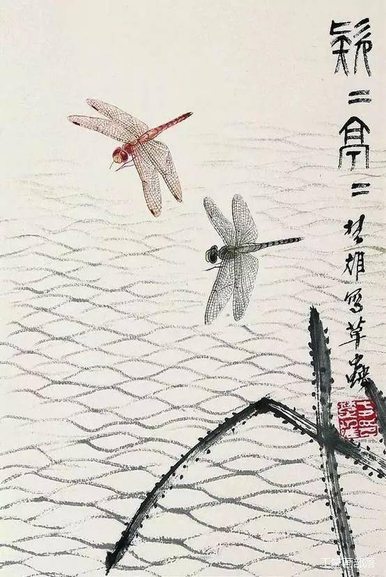 国画教程工笔画草虫之蜻蜓画法