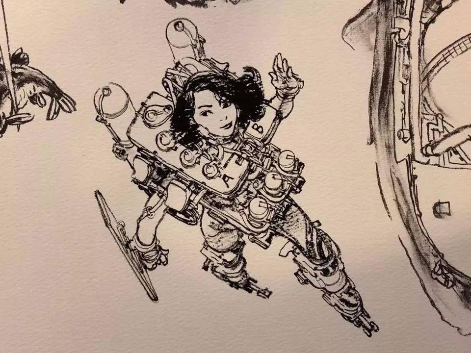 大神金政基的速写,很多人趴着看,百爱不厌!