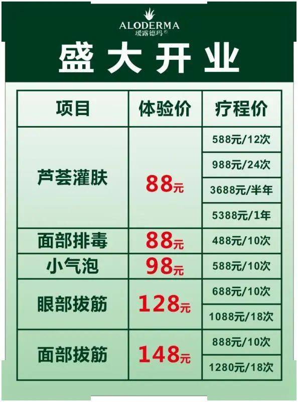 9元即可享受芦荟灌肤/次 面部补水/次 冷喷水疗/次并赠送精美大礼包一