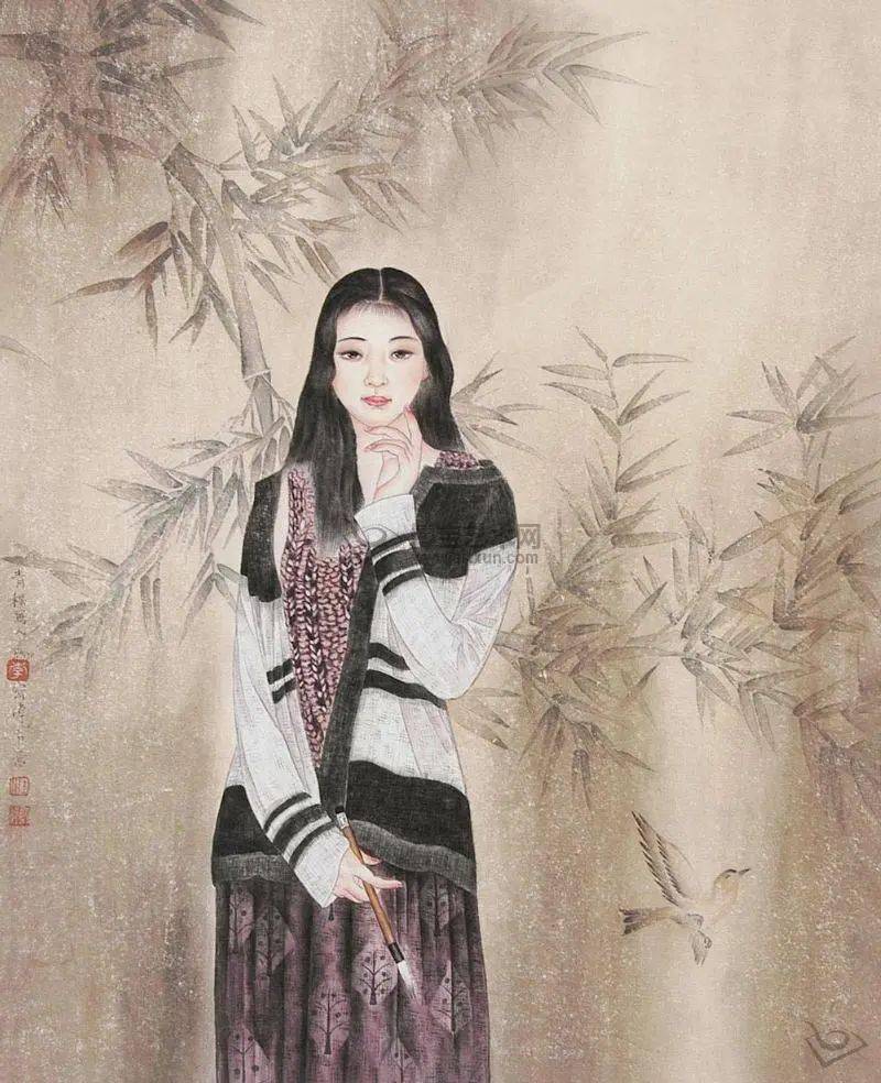 气韵生动情感微妙著名女画家李青稞作品欣赏