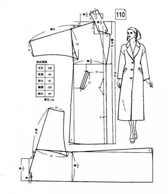 18款冬季大衣结构纸样裁剪图!