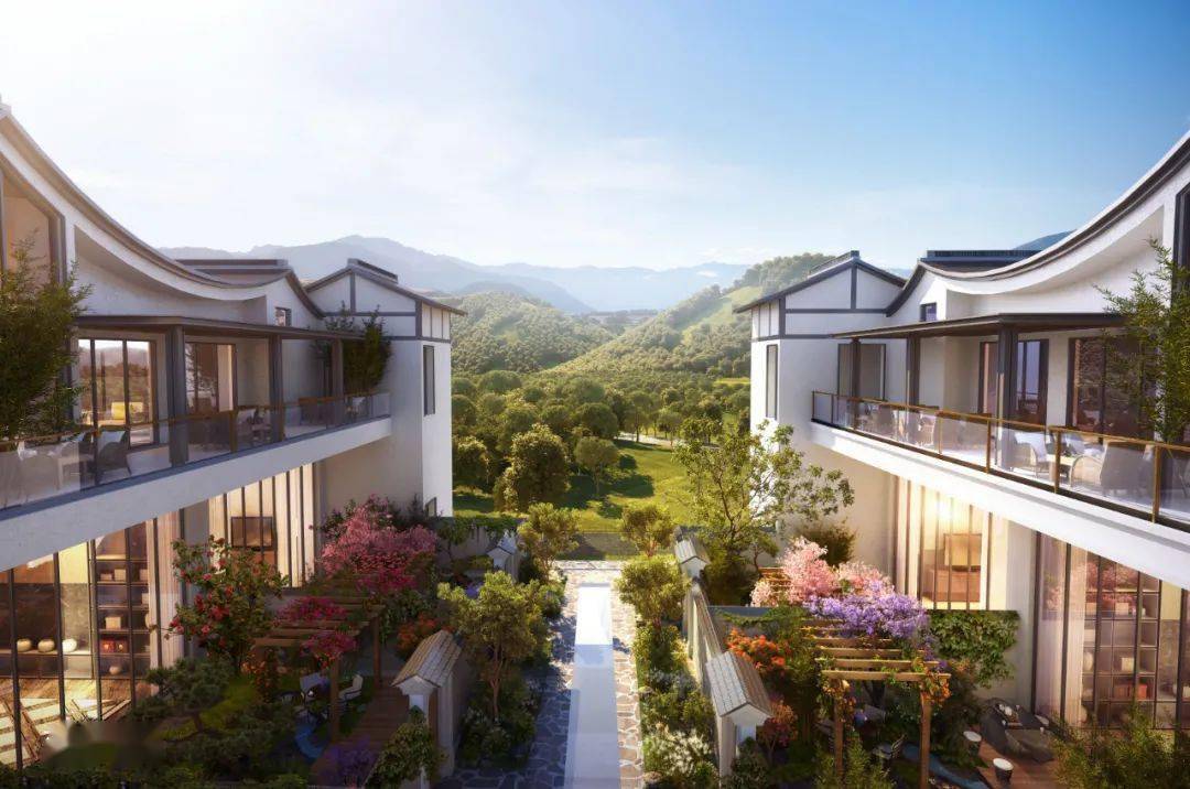 春色满院可以俯瞰平乐古镇全貌的中式院子