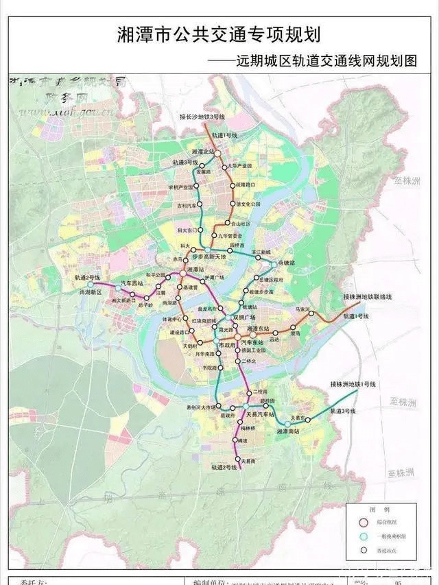 最後,分享一下當年株洲,湘潭兩市的地鐵規劃:該線路從北到南穿越整個