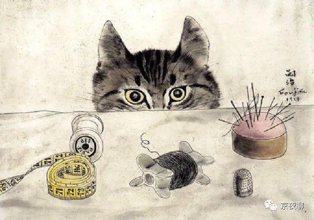 日本猫和法国猫画家藤田嗣治