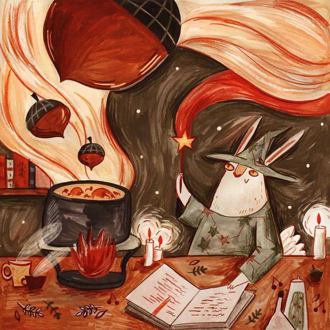 画风很暖的治愈系绘本插画