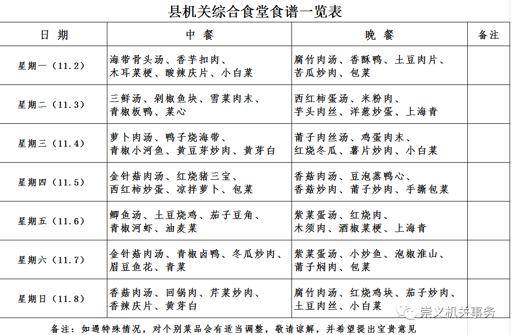 政府机关食堂40元菜单图片