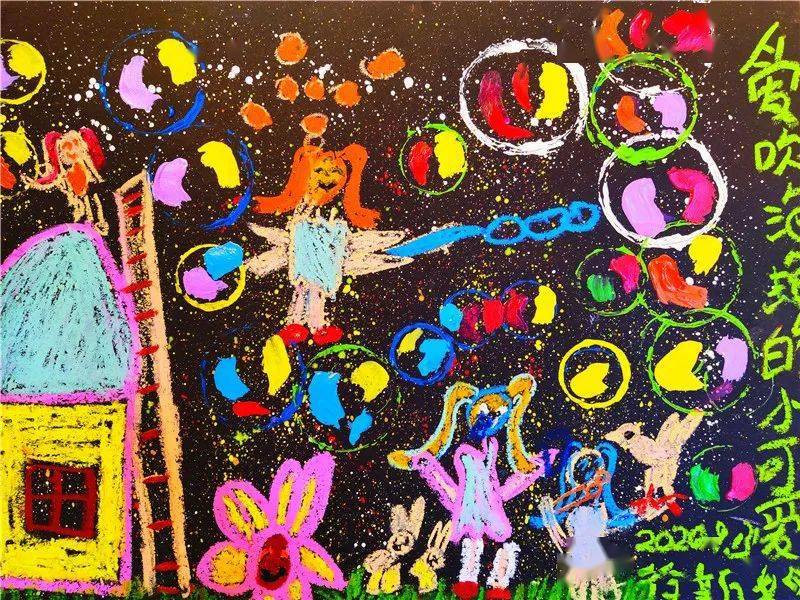 儿童创意思维画七彩梦想小画家:张辰雨年龄:8岁作品名称 :《玉米大