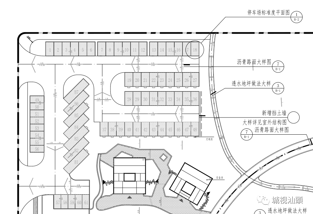 而最新的方案中则改为在公园的西北角建设户外停车场