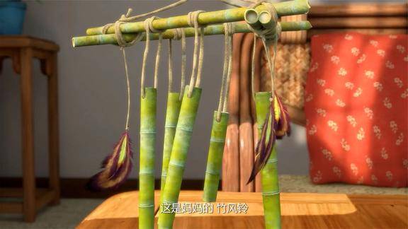 小凉帽竹风铃可真漂亮一拿出来都是回忆又回想到了小时候