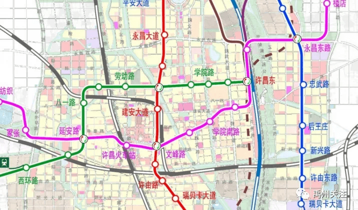 许昌地铁站点规划图图片