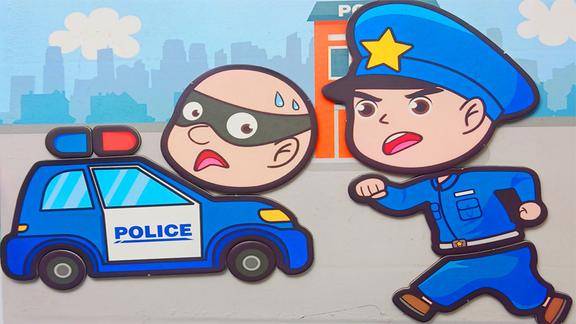警察抓小偷儿童玩具