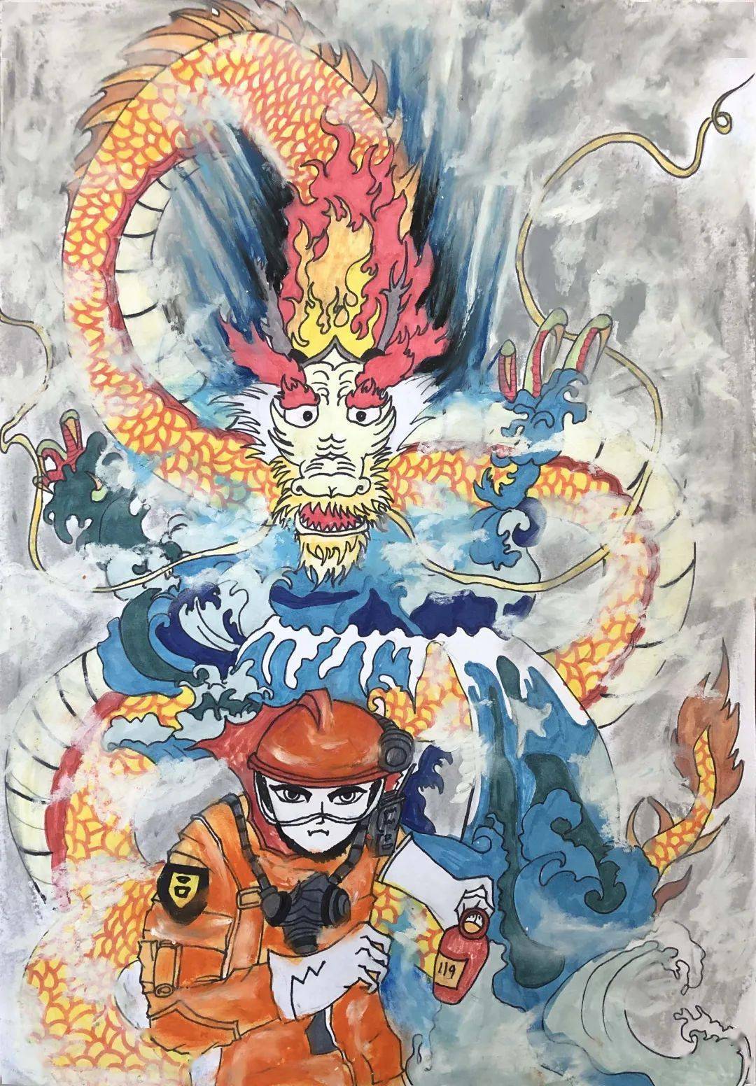 119消防宣传月东阳市儿童消防绘画大赛优秀作品展播