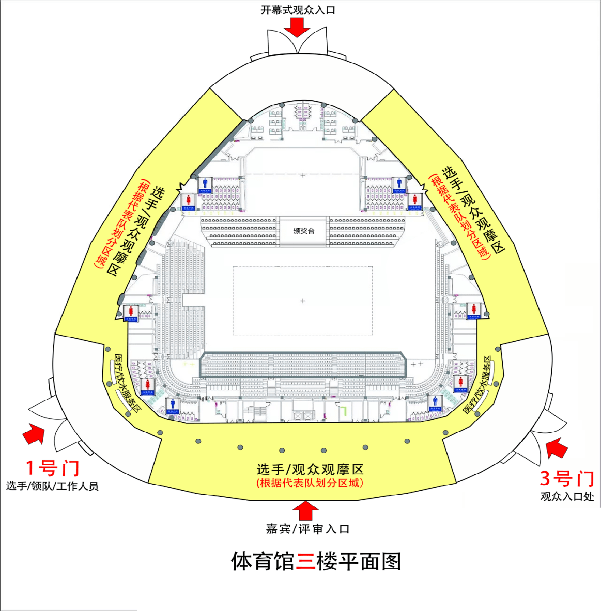 场馆区域设置平面图放飞梦想,起舞扬帆,由渝北区体育局指导,搜舞