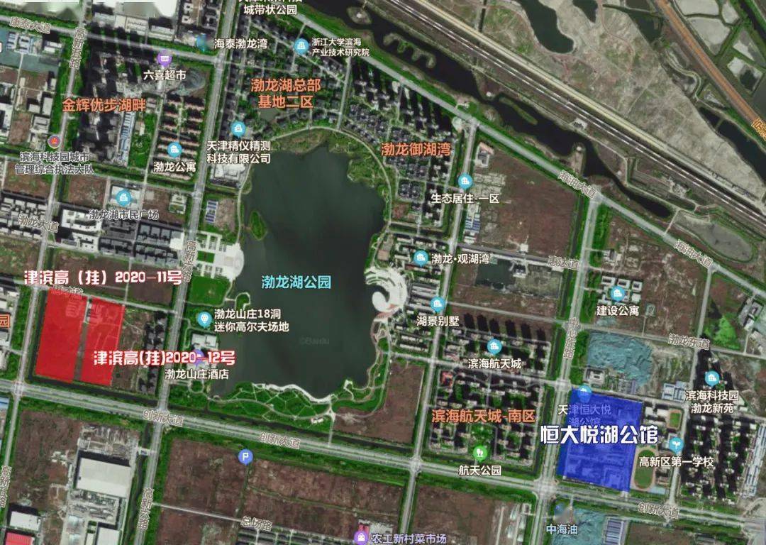 年尾滨海冲量渤龙湖高新区挂牌2宅地总价4422亿