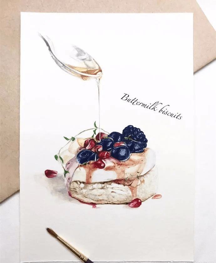 水彩美食|水彩点心系列