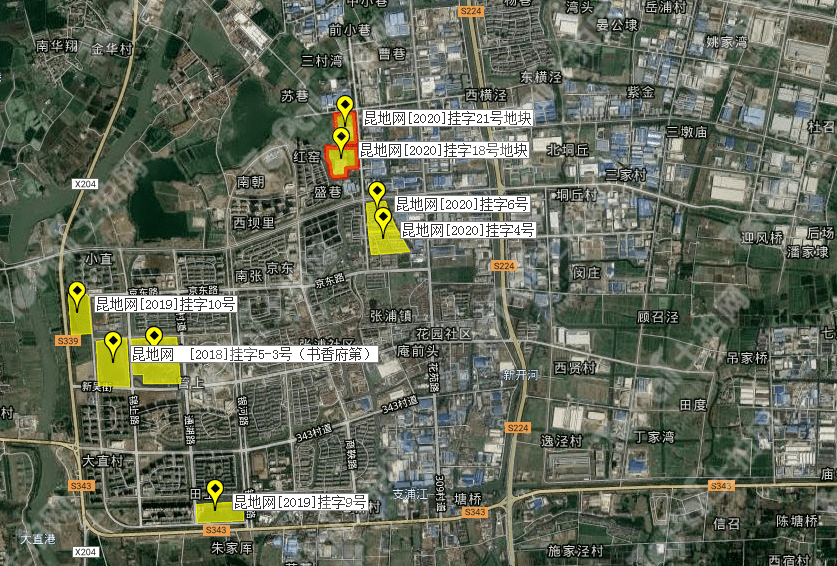 昆山张浦镇亲和路西侧两宗纯住宅用地挂牌将于12月中旬正式开拍