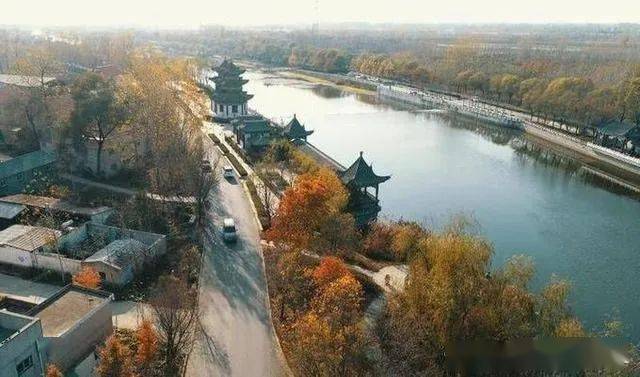 航拍郯城白马河湿地公园初冬美姿