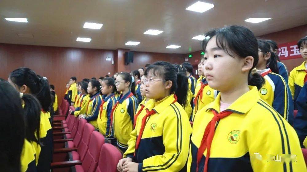 泰山冯玉祥小学举行尊崇宪法国旗下宣誓仪式