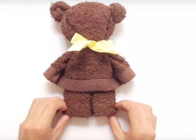 【手作】如何用一条毛巾制作泰迪熊,太可爱啦,技能学起来!