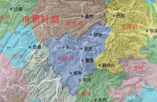 湖北恩施地理位置图片