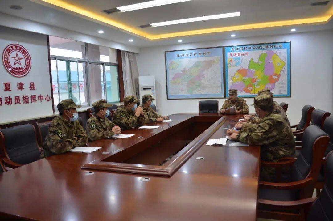 德州军分区副司令员邵新利到我县检查民兵调整改革工作