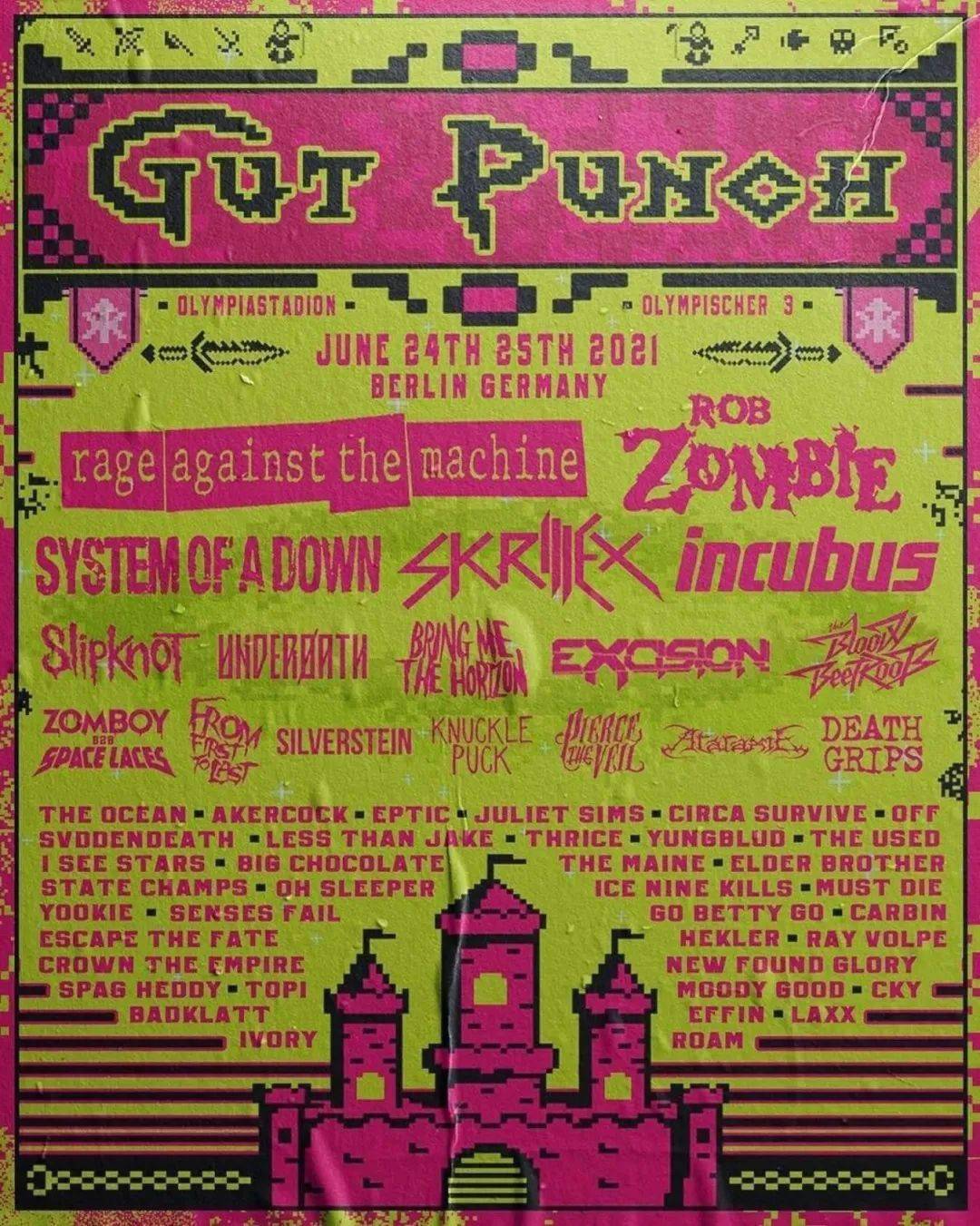 近日,gut punch音乐节官宣了一波嘉宾阵容.