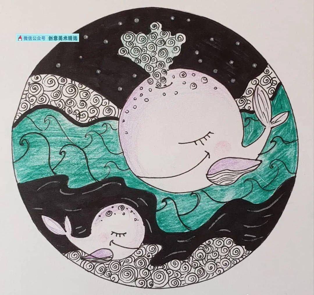 手绘与剪贴结合,创作出富于层次感的创意儿童画!