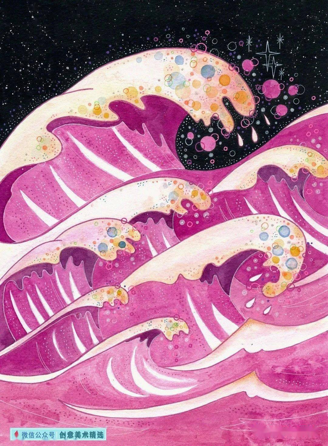 色彩漂亮的创意插画——星辰大海,探索宇宙文明的奥秘