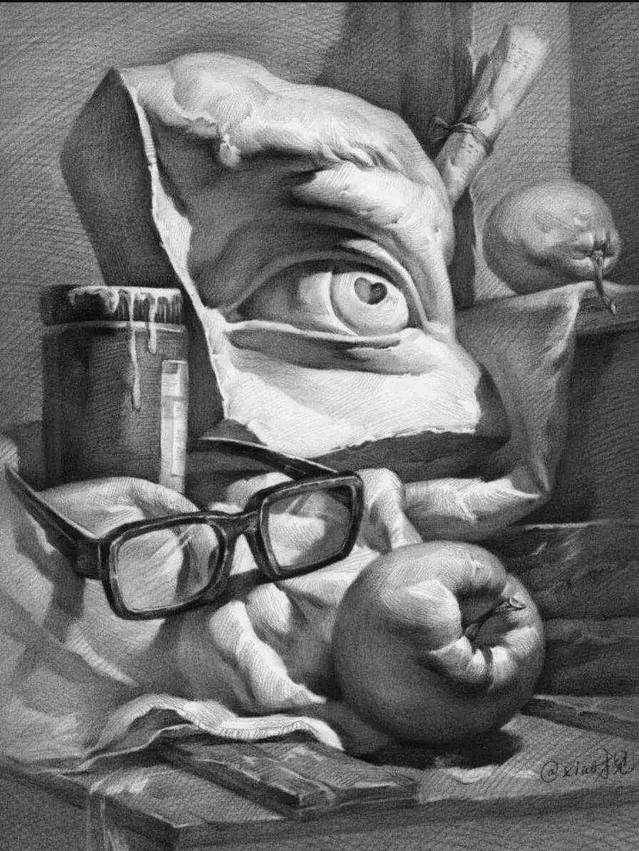 艺考素描素描静物写生法则以及详细步骤超干货