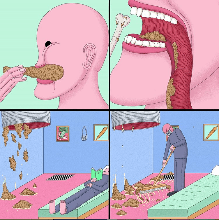 超现实主义讽刺漫画直戳人心,50w网友刷新三观~ 差点看傻了!